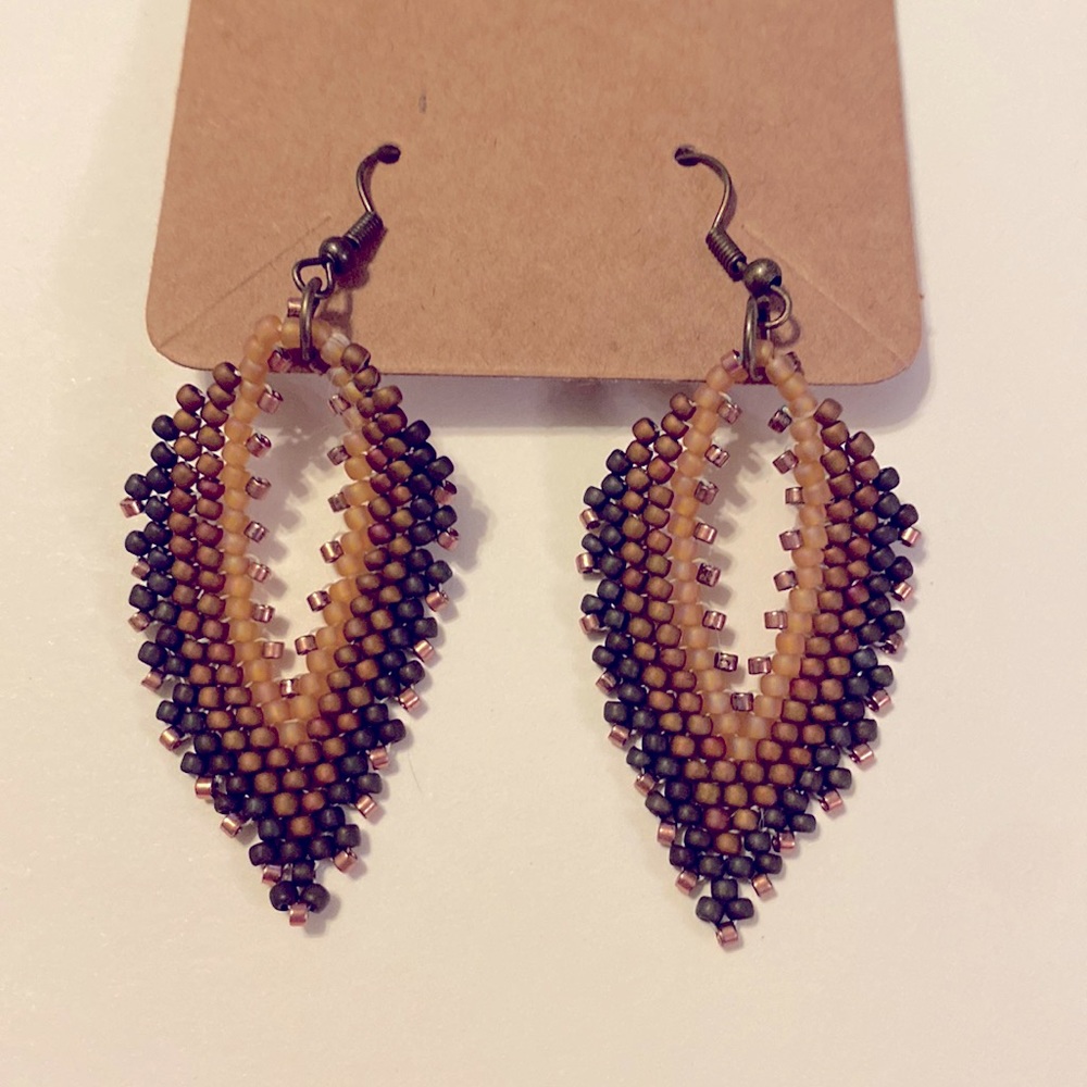 Earrings, Hand Beaded